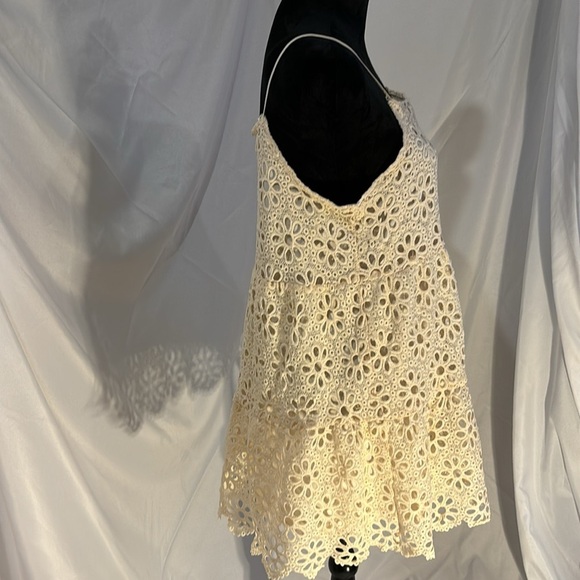 Crotchet Mini Sundress Fully Lined With Elastic Straps Size L - Picture 2 of 11